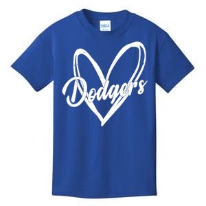 Dodgers Heart Sport Lover Fan Kids T-Shirt