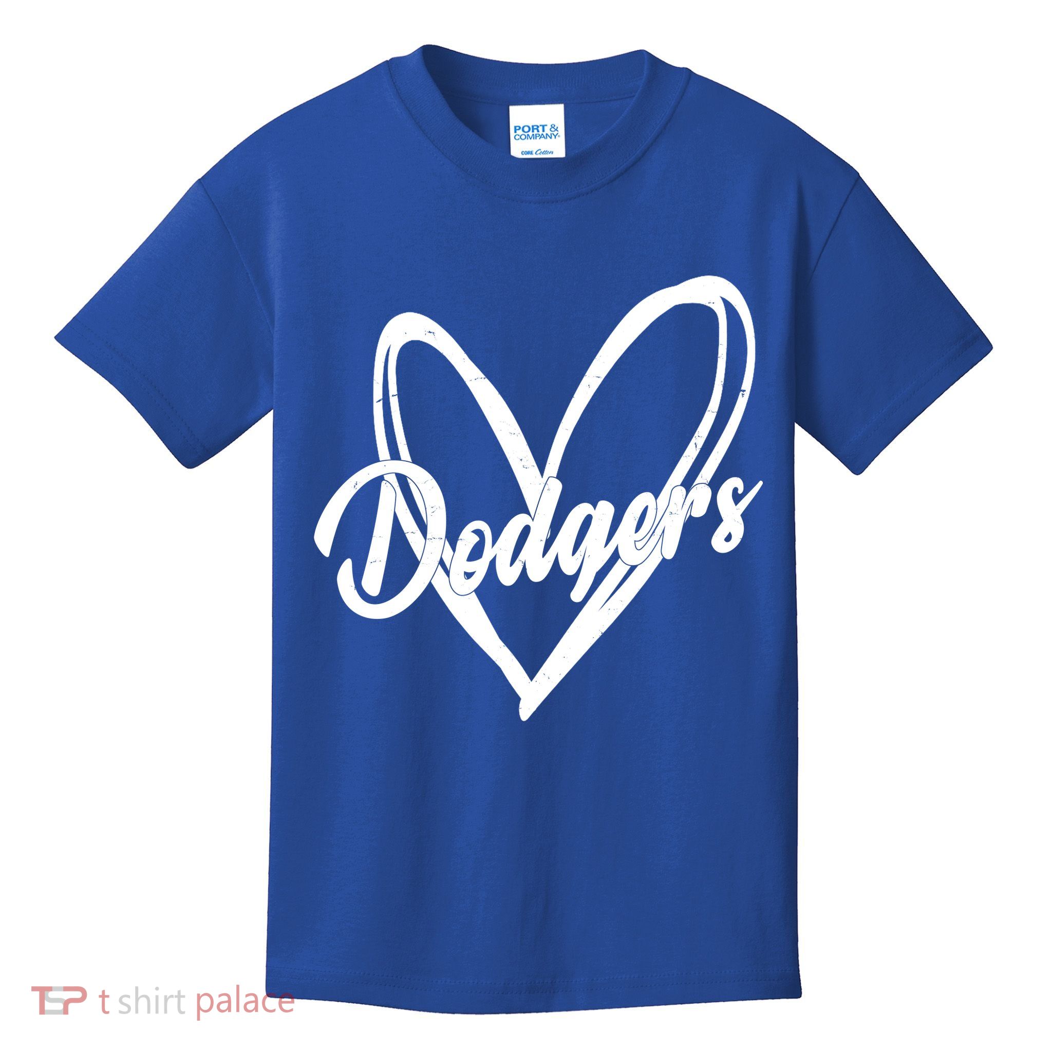 Dodgers Heart Sport Lover Fan Kids T-Shirt