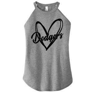 Dodgers Heart Sport Lover Fan Women's Perfect Tri Rocker Tank