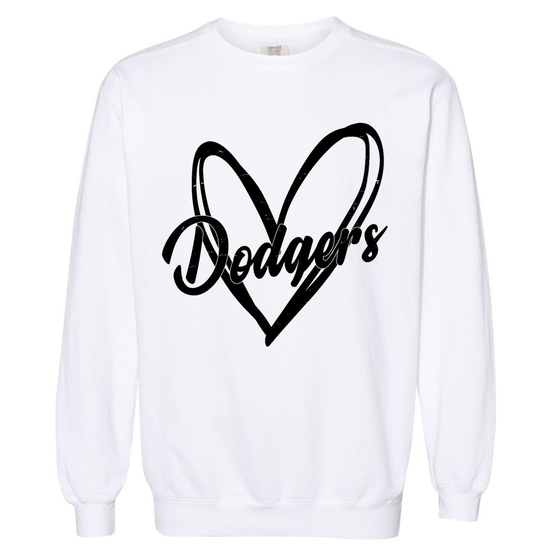 Dodgers Heart Sport Lover Fan Garment-Dyed Sweatshirt