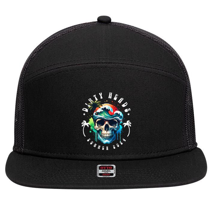Dirty Heady Summer 2024 Beach 7 Panel Mesh Trucker Snapback Hat