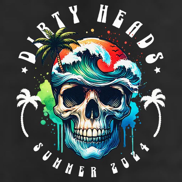 Dirty Heady Summer 2024 Beach 7 Panel Mesh Trucker Snapback Hat