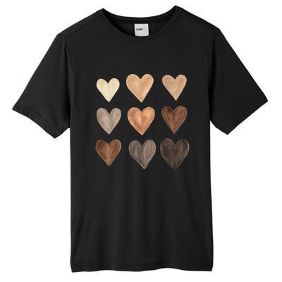 Diversity Heart Skin Tones Black Pride Melanin Kindness Gift Funny Gift Tall Fusion ChromaSoft Performance T-Shirt