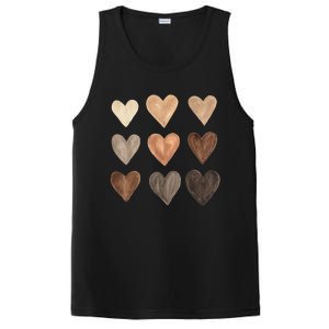 Diversity Heart Skin Tones Black Pride Melanin Kindness Gift Funny Gift PosiCharge Competitor Tank