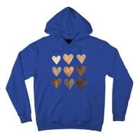 Diversity Heart Skin Tones Black Pride Melanin Kindness Gift Funny Gift Tall Hoodie