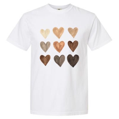 Diversity Heart Skin Tones Black Pride Melanin Kindness Gift Funny Gift Garment-Dyed Heavyweight T-Shirt