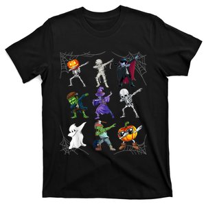 Dabbing Halloween Skeleton Zombie Scary Pumpkin Mummy T-Shirt