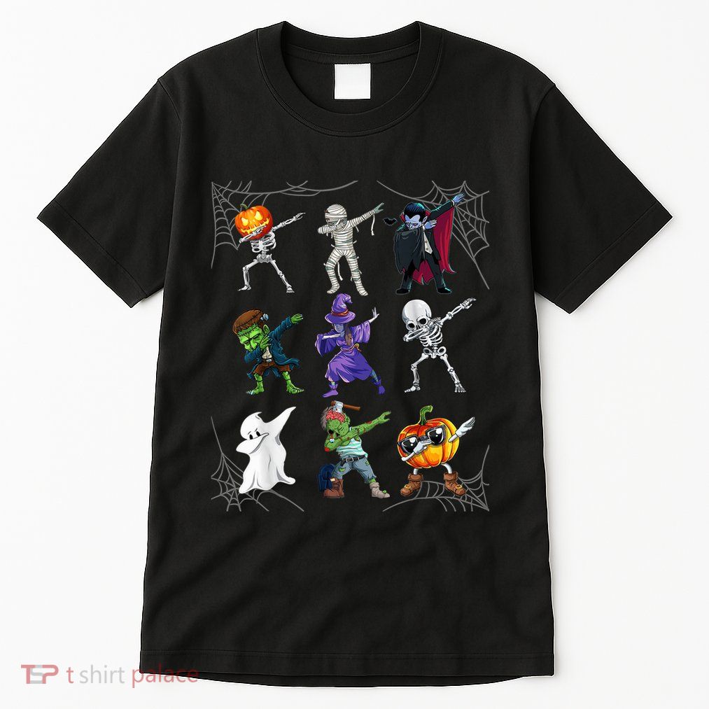 Dabbing Halloween Skeleton Zombie Scary Pumpkin Mummy Tall T-Shirt