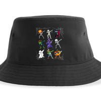 Dabbing Halloween Skeleton Zombie Scary Pumpkin Mummy Sustainable Bucket Hat