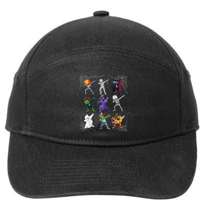 Dabbing Halloween Skeleton Zombie Scary Pumpkin Mummy 7-Panel Snapback Hat