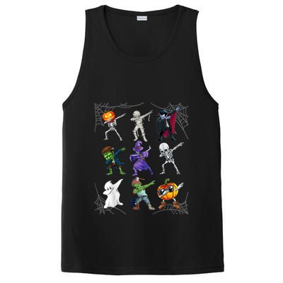 Dabbing Halloween Skeleton Zombie Scary Pumpkin Mummy PosiCharge Competitor Tank