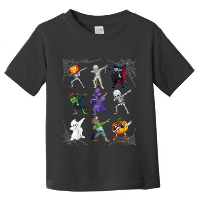 Dabbing Halloween Skeleton Zombie Scary Pumpkin Mummy Toddler T-Shirt