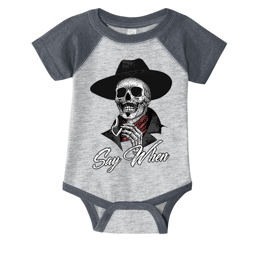 Doc Holiday Say When Skull Infant Baby Jersey Bodysuit