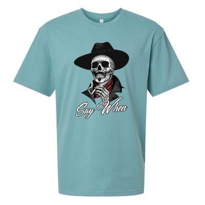 Doc Holiday Say When Skull Sueded Cloud Jersey T-Shirt