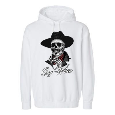 Doc Holiday Say When Skull Garment-Dyed Fleece Hoodie