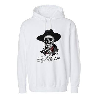 Doc Holiday Say When Skull Garment-Dyed Fleece Hoodie