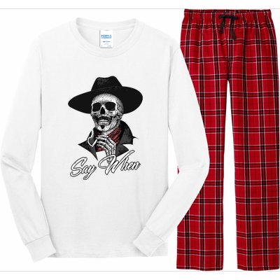 Doc Holiday Say When Skull Long Sleeve Pajama Set