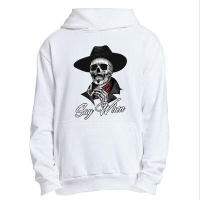 Doc Holiday Say When Skull Urban Pullover Hoodie