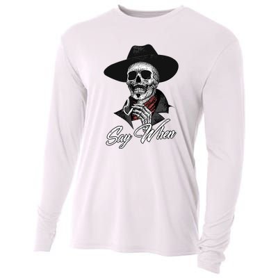 Doc Holiday Say When Skull Cooling Performance Long Sleeve Crew