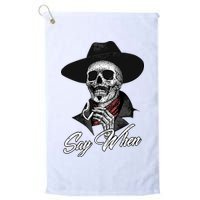 Doc Holiday Say When Skull Golf Towel