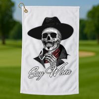 Doc Holiday Say When Skull Golf Towel