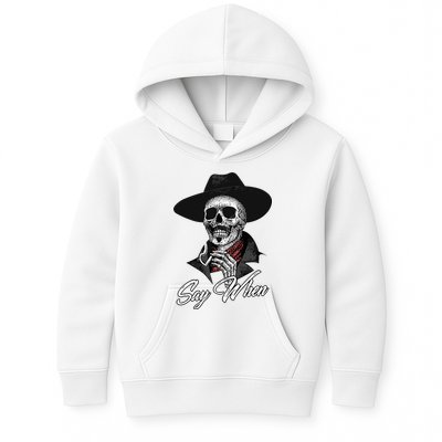 Doc Holiday Say When Skull Kids Hoodie
