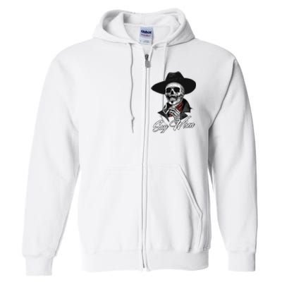 Doc Holiday Say When Skull Full Zip Hoodie