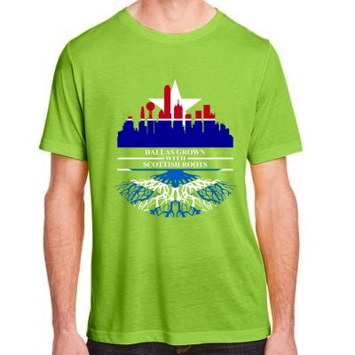 Dallas Half Scottish Roots Dallasite Texas Dallas Scotland F Gift Adult ChromaSoft Performance T-Shirt