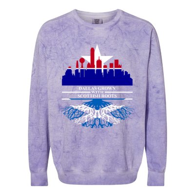 Dallas Half Scottish Roots Dallasite Texas Dallas Scotland F Gift Colorblast Crewneck Sweatshirt