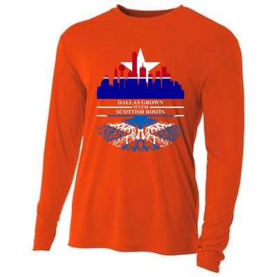 Dallas Half Scottish Roots Dallasite Texas Dallas Scotland F Gift Cooling Performance Long Sleeve Crew