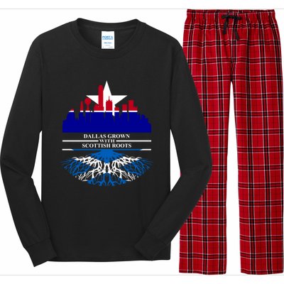 Dallas Half Scottish Roots Dallasite Texas Dallas Scotland F Gift Long Sleeve Pajama Set