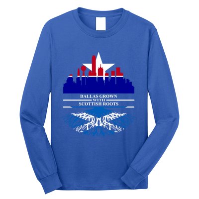 Dallas Half Scottish Roots Dallasite Texas Dallas Scotland F Gift Long Sleeve Shirt