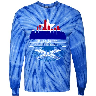 Dallas Half Scottish Roots Dallasite Texas Dallas Scotland F Gift Tie-Dye Long Sleeve Shirt