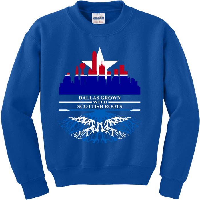 Dallas Half Scottish Roots Dallasite Texas Dallas Scotland F Gift Kids Sweatshirt