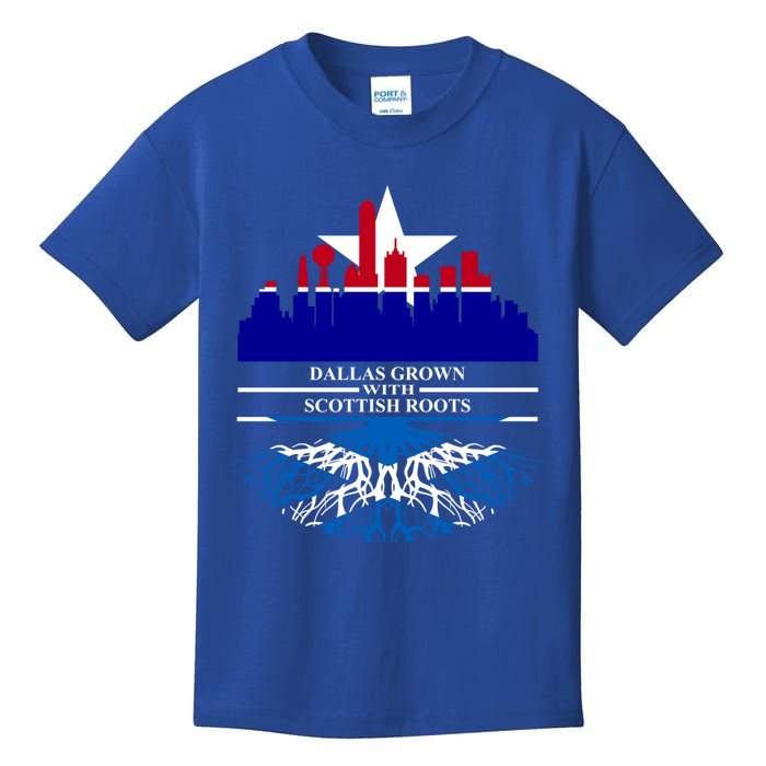 Dallas Half Scottish Roots Dallasite Texas Dallas Scotland F Gift Kids T-Shirt