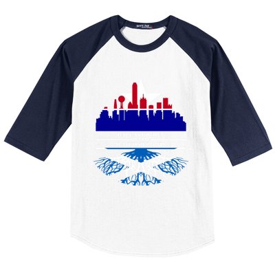 Dallas Half Scottish Roots Dallasite Texas Dallas Scotland F Gift Baseball Sleeve Shirt