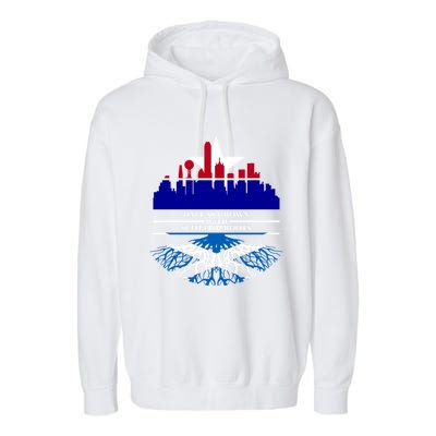 Dallas Half Scottish Roots Dallasite Texas Dallas Scotland F Gift Garment-Dyed Fleece Hoodie