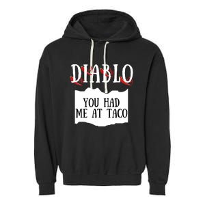 Diablo Hot Sauce Packet Group Costume Garment-Dyed Fleece Hoodie