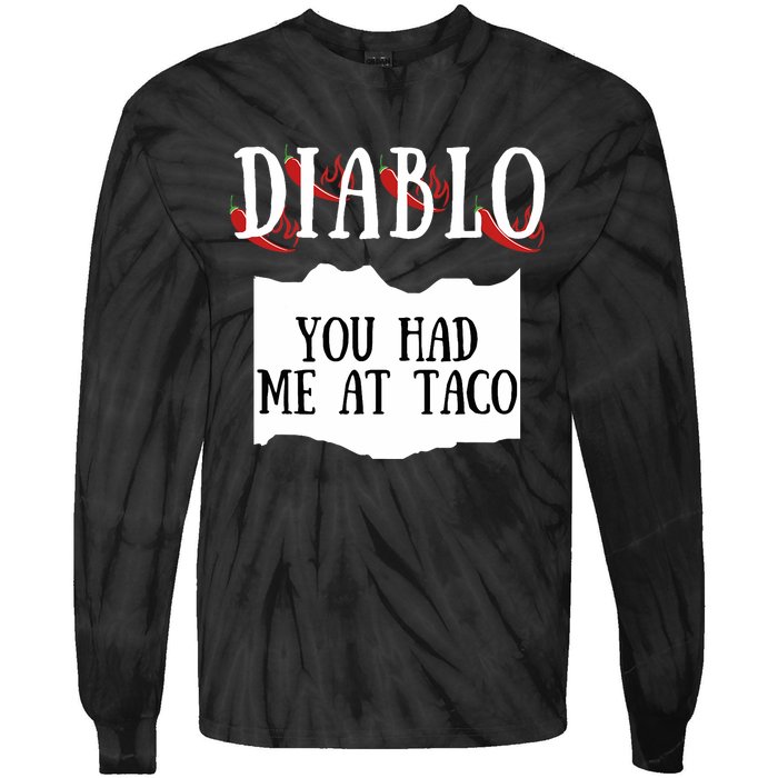 Diablo Hot Sauce Packet Group Costume Tie-Dye Long Sleeve Shirt