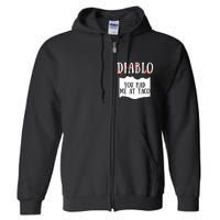 Diablo Hot Sauce Packet Group Costume Full Zip Hoodie