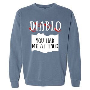 Diablo Hot Sauce Packet Group Costume Garment-Dyed Sweatshirt