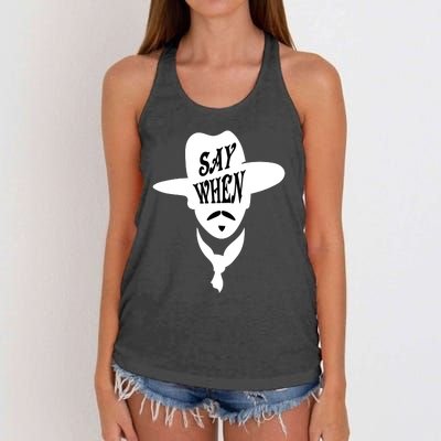 Doc Holliday Say When Women's Knotted Racerback Tank