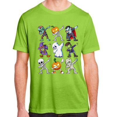 Dabbing Halloween Skeleton Zombie Scary Pumpkin Mummy Adult ChromaSoft Performance T-Shirt