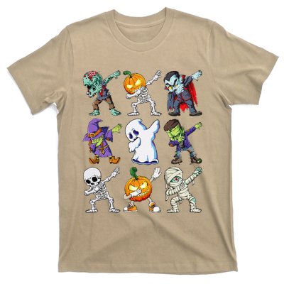 Dabbing Halloween Skeleton Zombie Scary Pumpkin Mummy T-Shirt