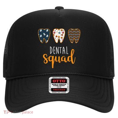 Dental Halloween Squad High Crown Mesh Back Trucker Hat