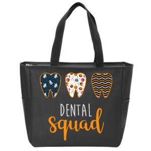 Dental Halloween Squad Zip Tote Bag