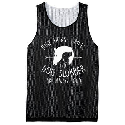 Dirt Horse Smell & Dog Slobber Horse Lover Gift Mesh Reversible Basketball Jersey Tank