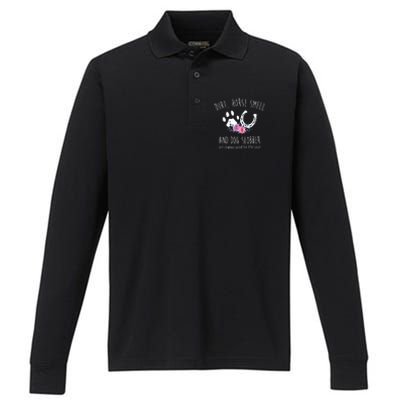 Dirt Horse Smell And Dog Slobber Horse Lover Performance Long Sleeve Polo