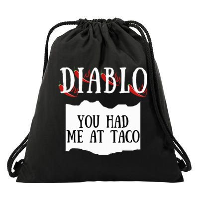 Diablo Hot Sauce Packet Group Costume Drawstring Bag