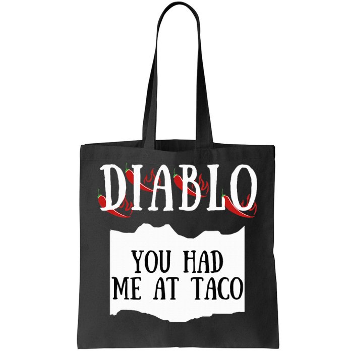 Diablo Hot Sauce Packet Group Costume Tote Bag